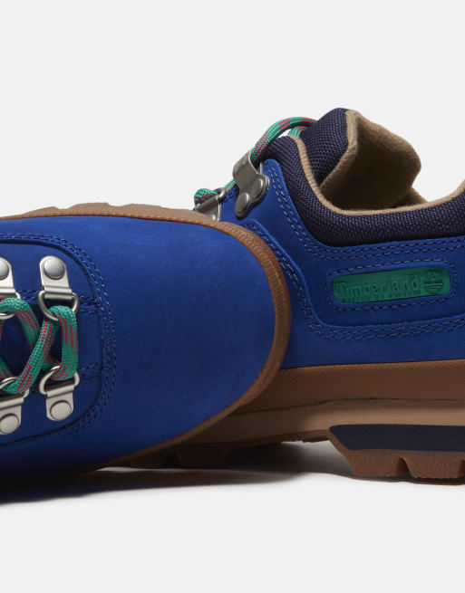 Timberland lage veterschoen van felblauwe nubuck, 3 van 4