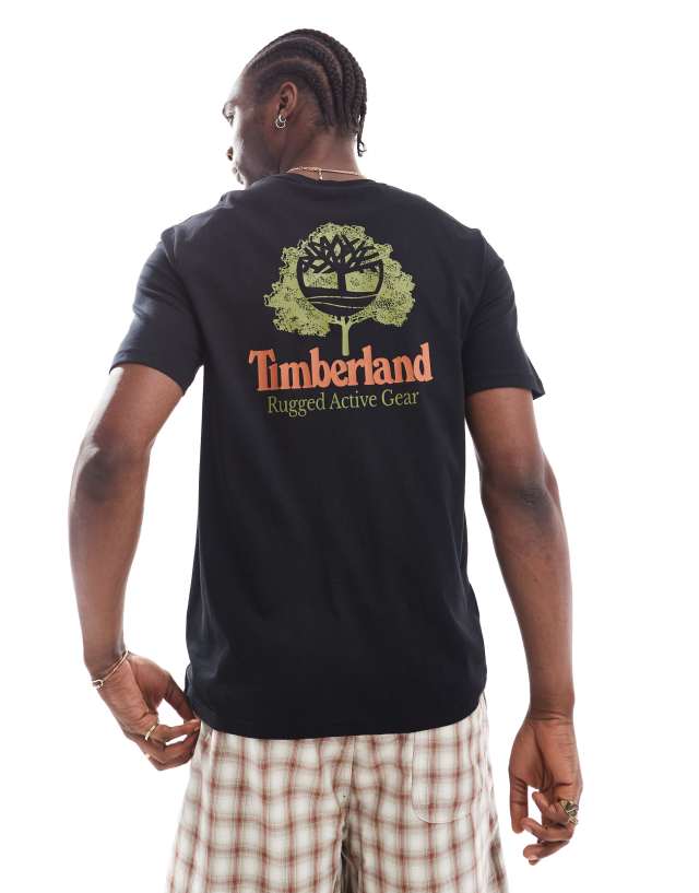 Timberland - large tree logo backprint t-shirt in black