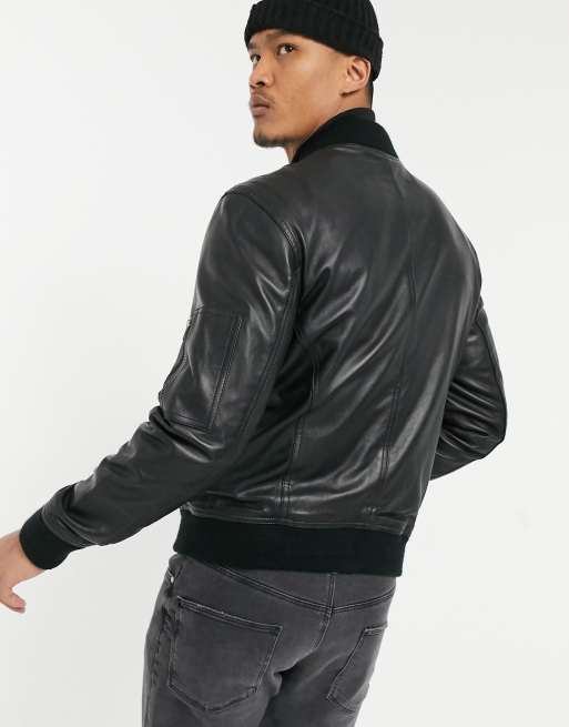 Timberland store leather bomber