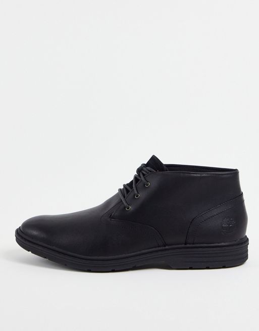 Timberland leather chukka boot in black | ASOS