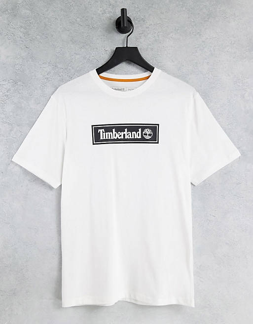 Timberland Linear Logo t-shirt in white
