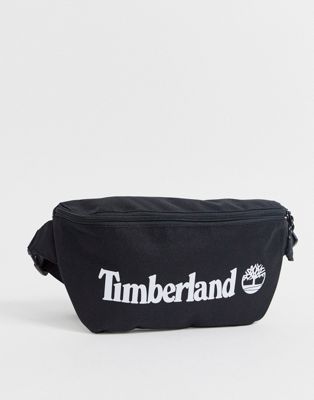 Timberland logo bum bag in black | ASOS