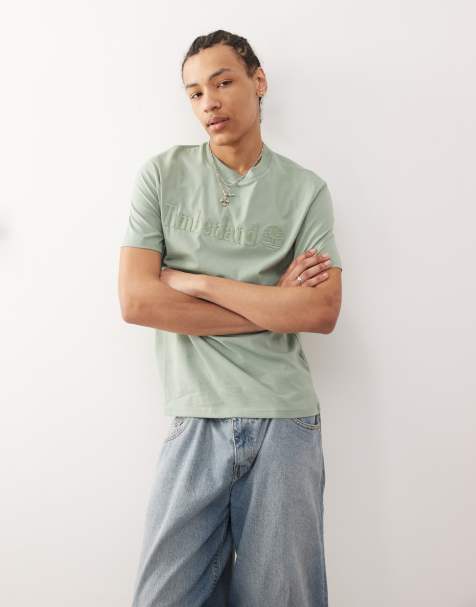 Timberland logo short sleeve tee in green - view 1