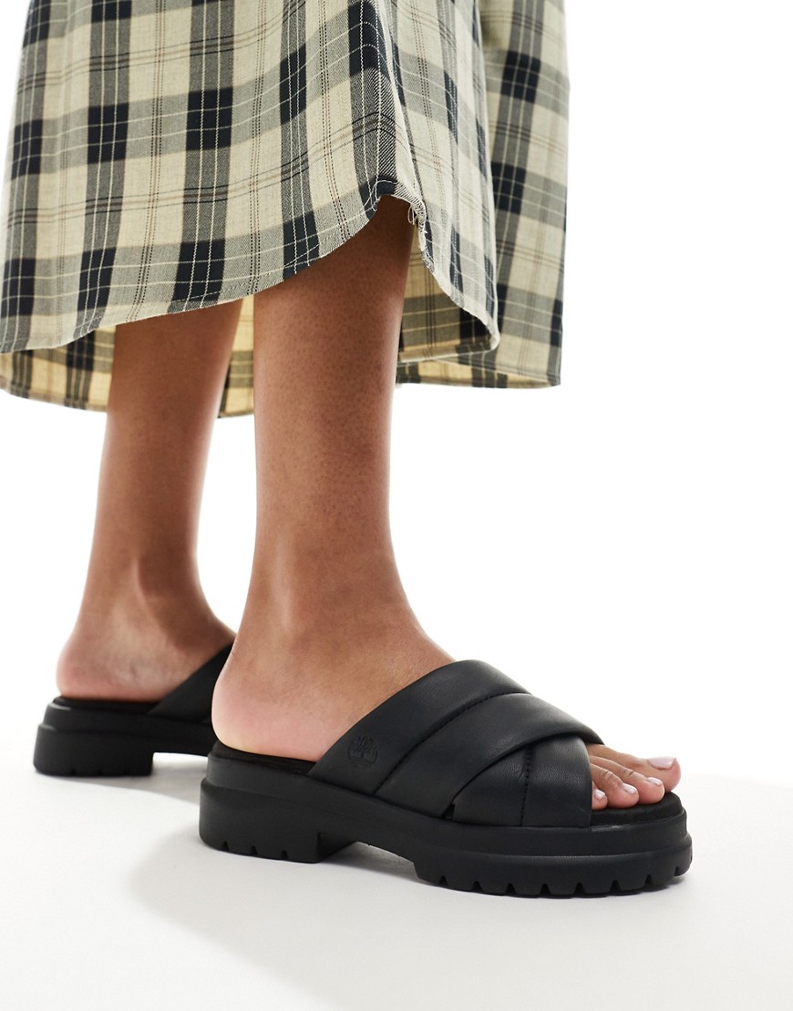 Timberland London Vibe strappy sandal in triple black