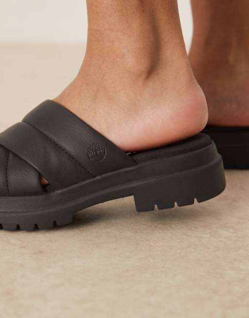 Timberland London Vibe strappy sandals in triple black, 4 of 4