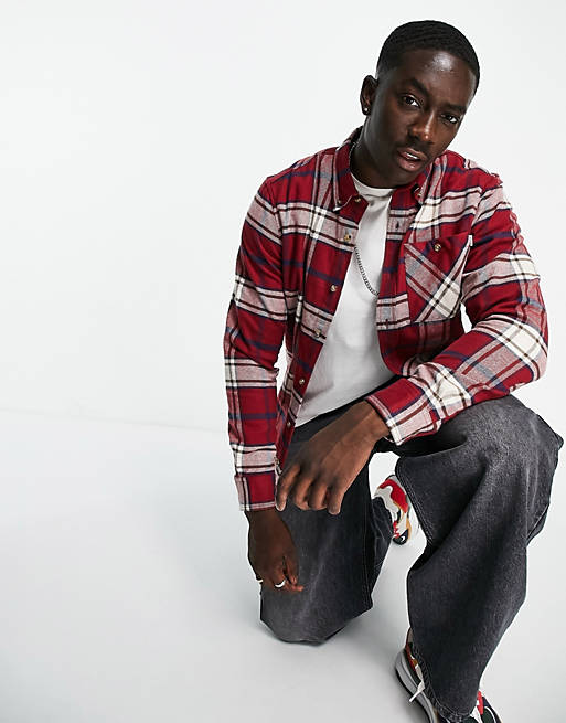 Timberland long sleeve heavy flannel check shirt