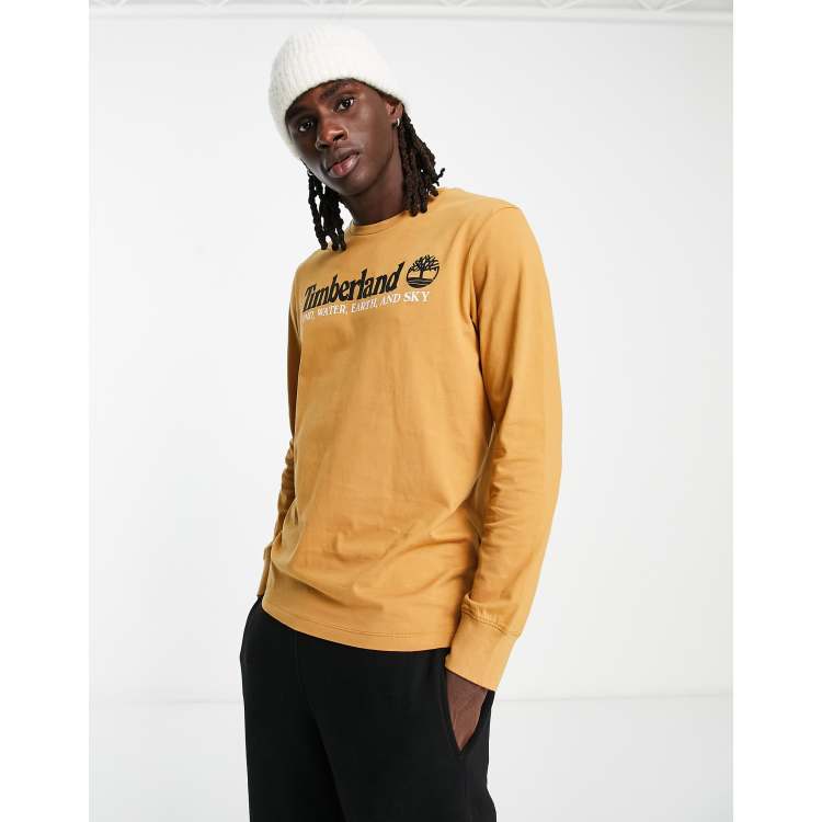 Timberland long sleeve t-shirt in wheat tan