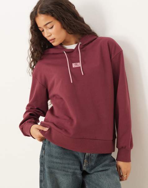 Timberland Loop back hoodie in burgundy - view 1