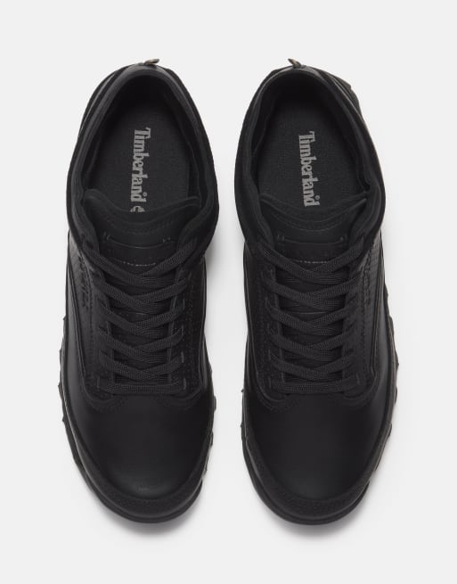 Timberland Low lace up gore-tex sneaker in black full grain, 3 of 4