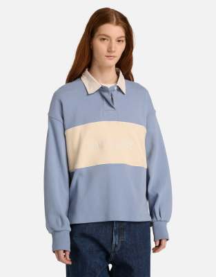 Lush - Polo style rugby - Taupe délavé-Bleu L