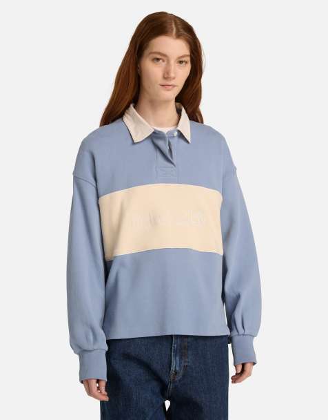 Timberland – Lush – Rugby-Poloshirt in Stonewash - view 1