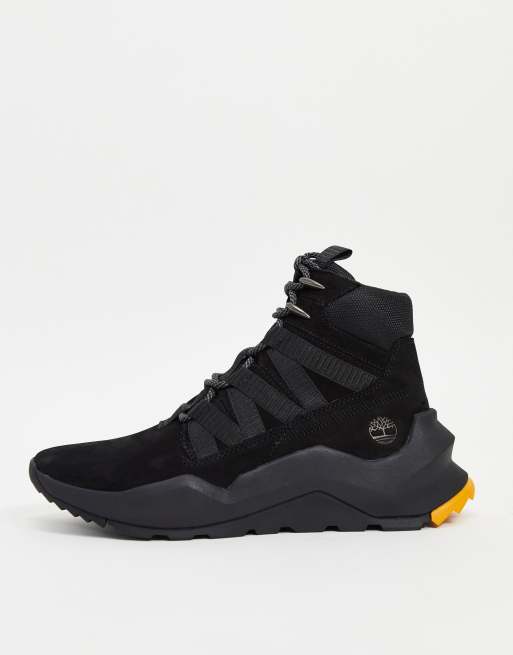 Timberland black cheap high tops