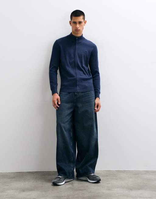 Timberland maglione in cotone con zip intera in Naval Academy, 2 di 5