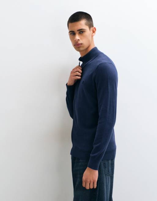 Timberland maglione in cotone con zip intera in Naval Academy, 5 di 5