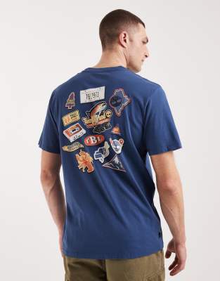 Magnet - T-Shirt in Oceana mit Rückengrafik-Blau Blau 99-104 CM