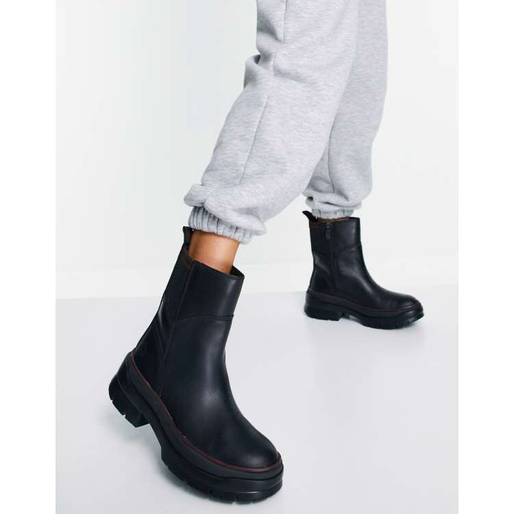 Timberland black zip boots sale