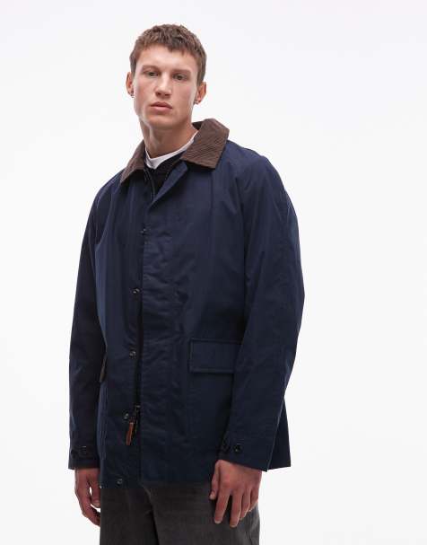 Timberland - Manteau de travail avec col en velours côtelé - Bleu marine délavé - view 1