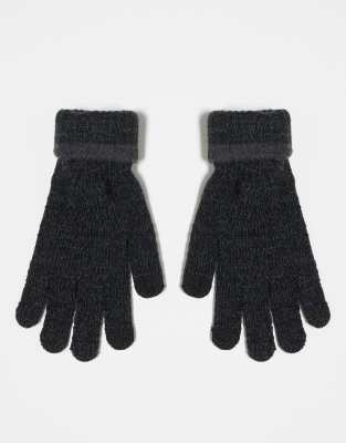 Timberland marled magic touch gloves in black