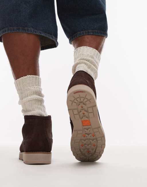 Timberland - Mellemhøje og mørkebrune chukka-støvler med snørebånd, 4 af 4