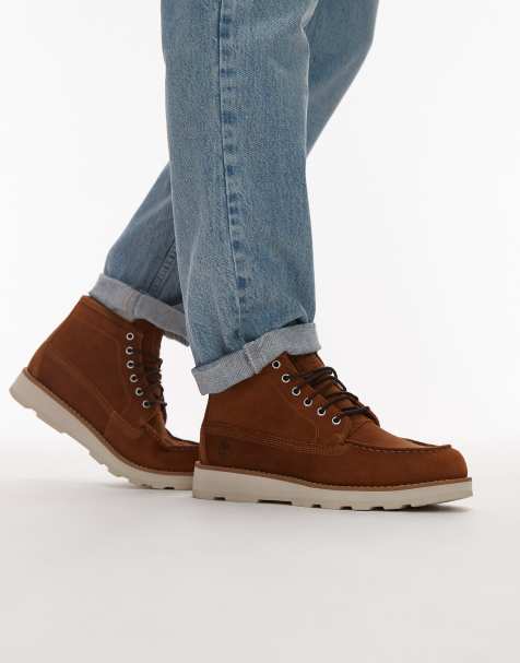 Timberland Mid chukka lace boots in mid brown suede - view 1