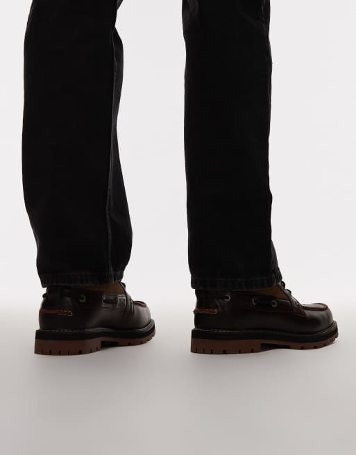 Timberland Mid lace boots in burgundy leather, 3 of 4