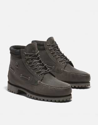 Timberland Mid lace up boot in medium grey full grain