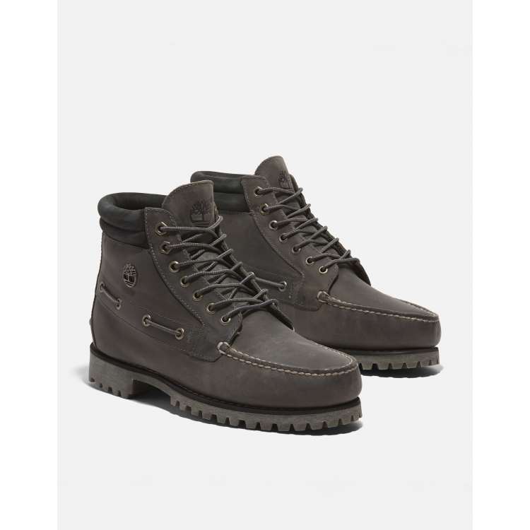 Timberland Mid lace up boot in medium grey full grain | ASOS