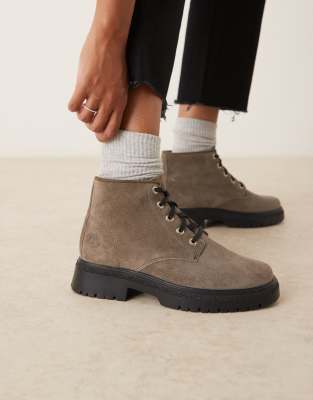Timberland Mid lace-up boot in medium grey suede - view 1