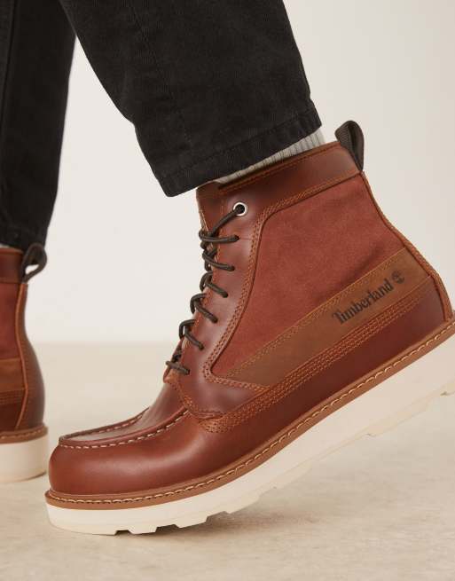 Timberland Mid lace-up waterproof boot in rust full grain ASOS