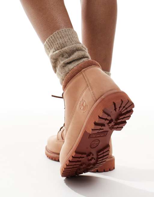 Timberland Mid lace-up waterproof chukka boot in light red full