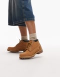 [Timberland] Timberland Mid lace-up waterproof chukka boots in wheat-Brown 44 Wheat