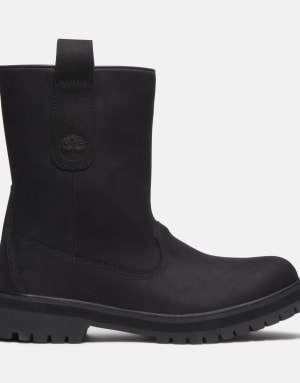 Timberland Mid pull on boot in black nubuck