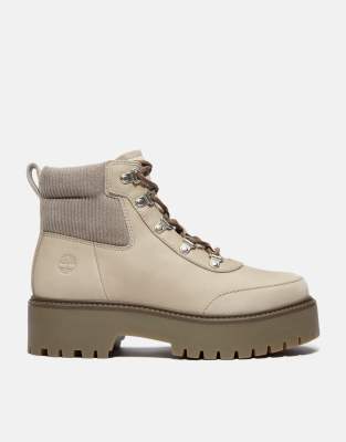 Timberland - Mid - Schnürstiefel aus Nubukleder in Mittelgrau