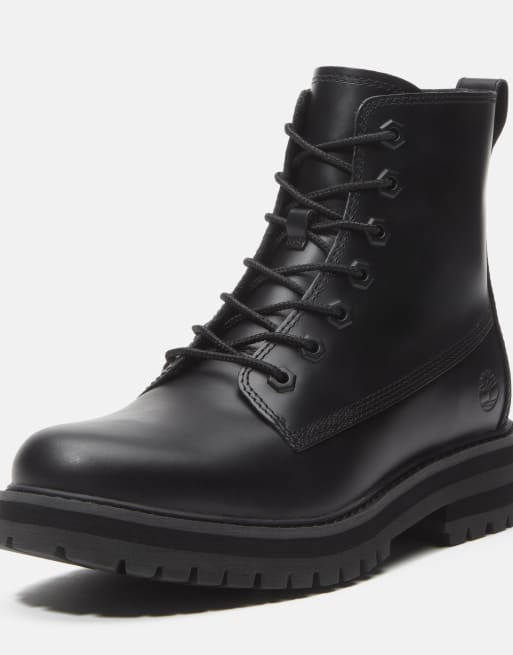 Timberland mid veterlaars in zwart volnerfleer, 2 van 4