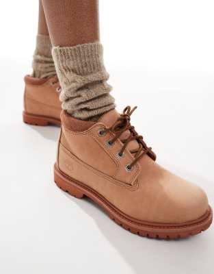 Timberland - Mid - Wasserdichte Chukka-Schnürstiefel aus Vollnarbenleder in Hellrot