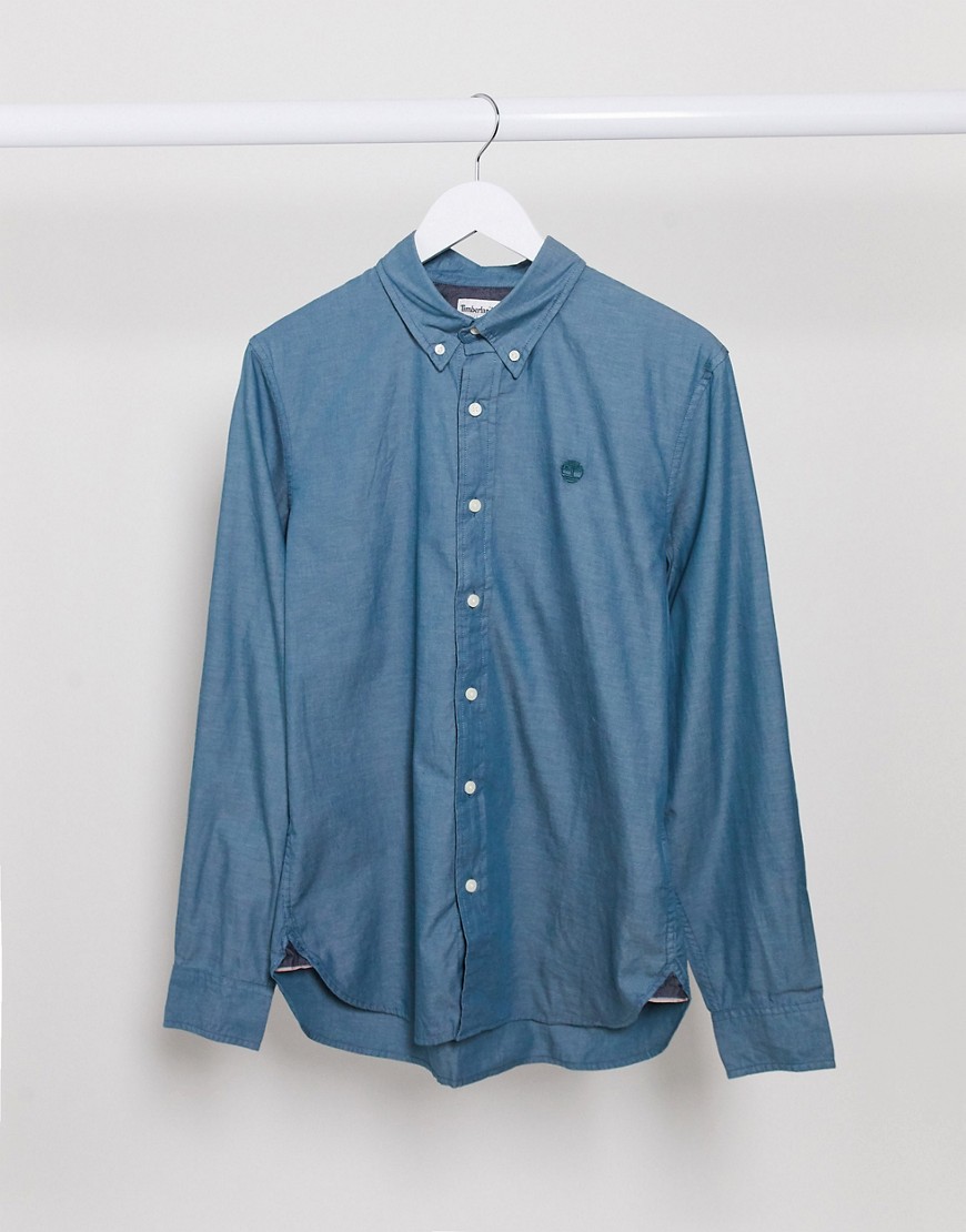 Timberland - Milford - Oxfordskjorta med smal passform-Blå