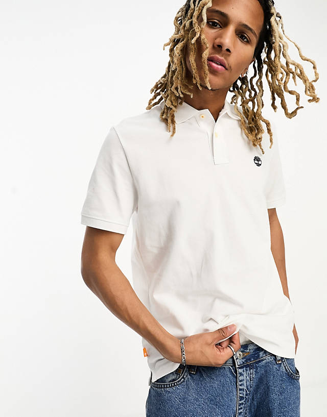 Timberland - millers river small logo polo in white