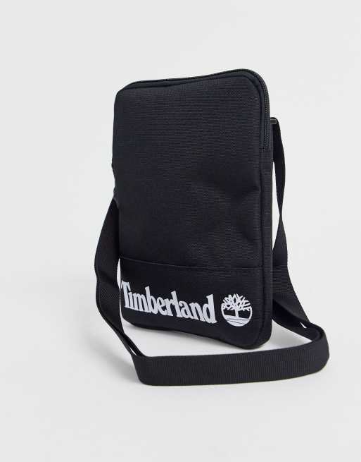 Timberland mini cross body logo bag in black