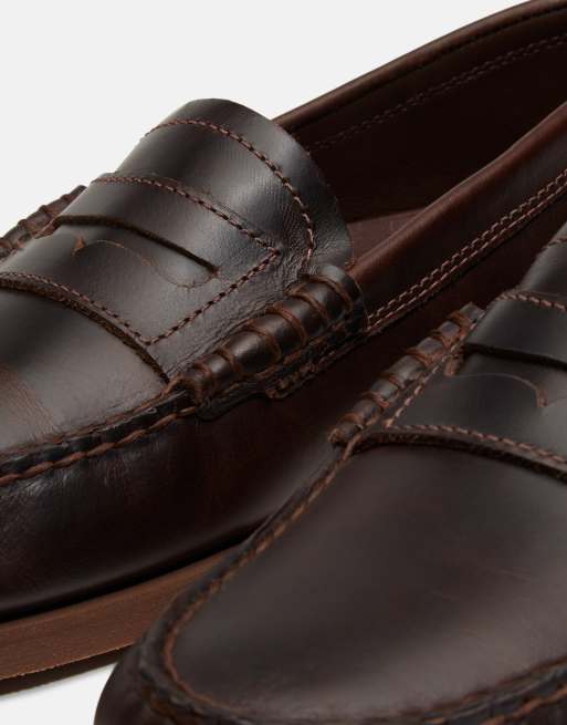 Timberland - Mocassini classici da barca marrone scuro in pelle pieno fiore, 4 di 4