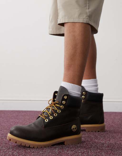 Timberland – Mörkbruna boots i läder, 6 tum, 2 av 4