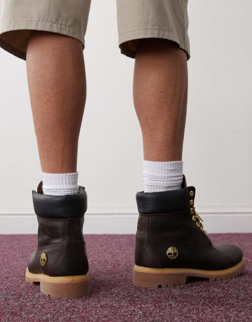 Timberland – Mörkbruna boots i läder, 6 tum, 4 av 4