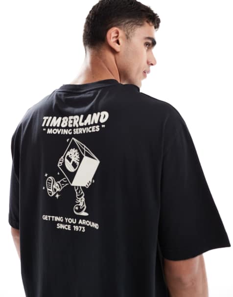 Timberland Moving Around backprint t-shirt in black - Exclusive to ASOS - view 1