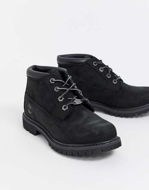 Timberland Nellie Chukka Black leather ankle boots | ASOS