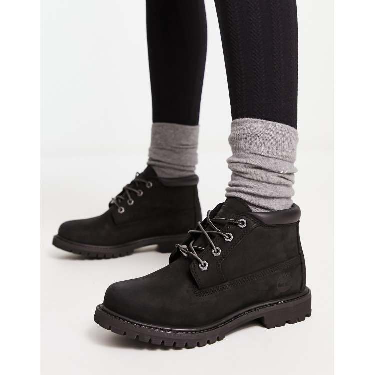 Timberland nellie chukka boots in black nubuck leather | ASOS