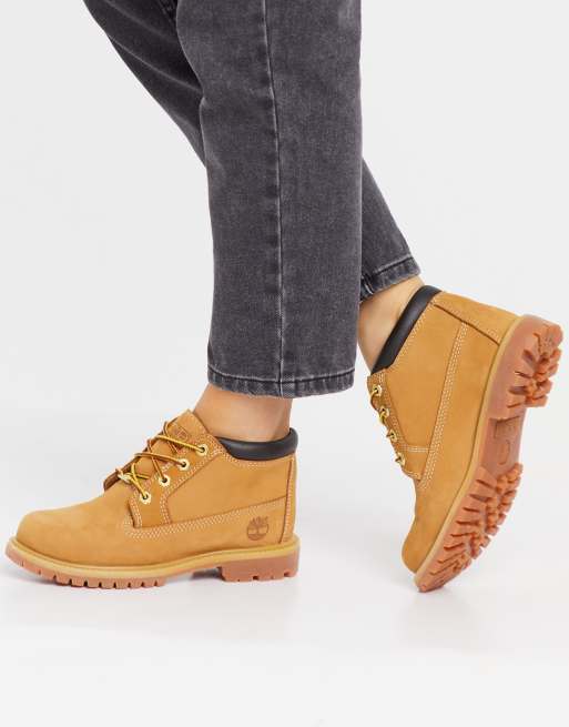 Timberland Nellie Chukka double boots in wheat beige