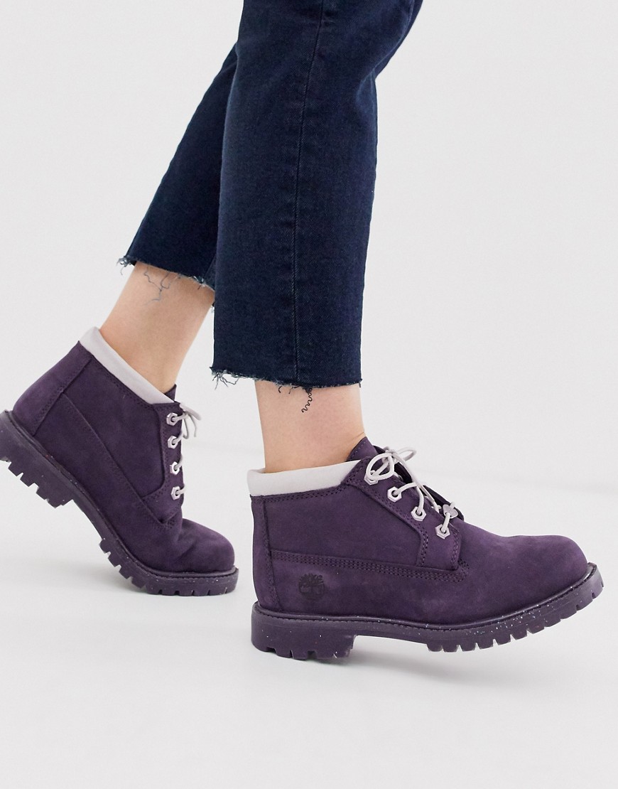 Timberland Nellie Chukka leather boots in nightshade-Purple