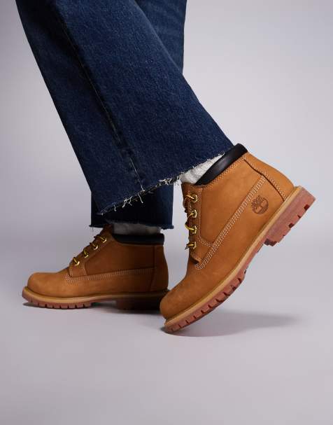 Timberland – Nellie – Pszenicznobrązowe botki z nubuku - view 1