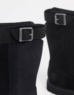 timberland black nellie pull on boots