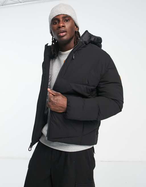 Timberland Neo Summit warmest quilted hooded jacket in black