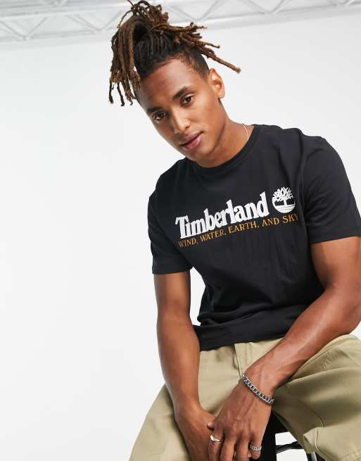 Timberland - New Core - Sort t-shirt med grafik foran 